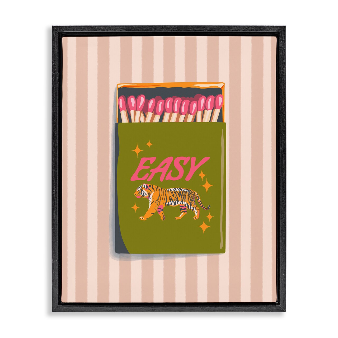 Stupell Industries Easy Tiger Retro Matches Floating Frame, design by Elyse Anastacia
